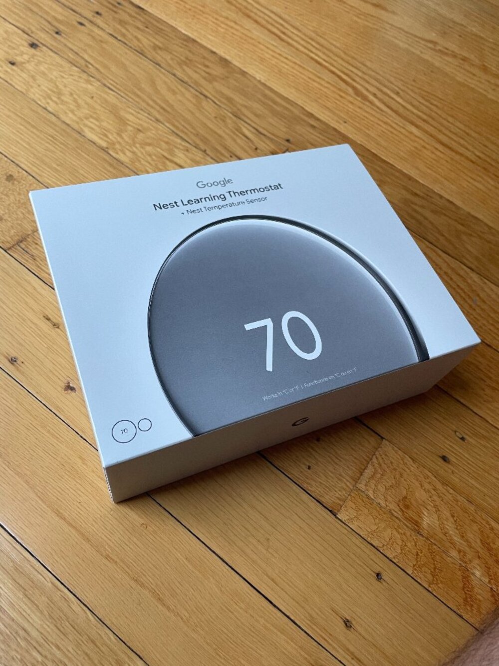 NWT UNOPENED Google Nest Learning Thermostat 4th Gen Temp Sensor Polished Silver
